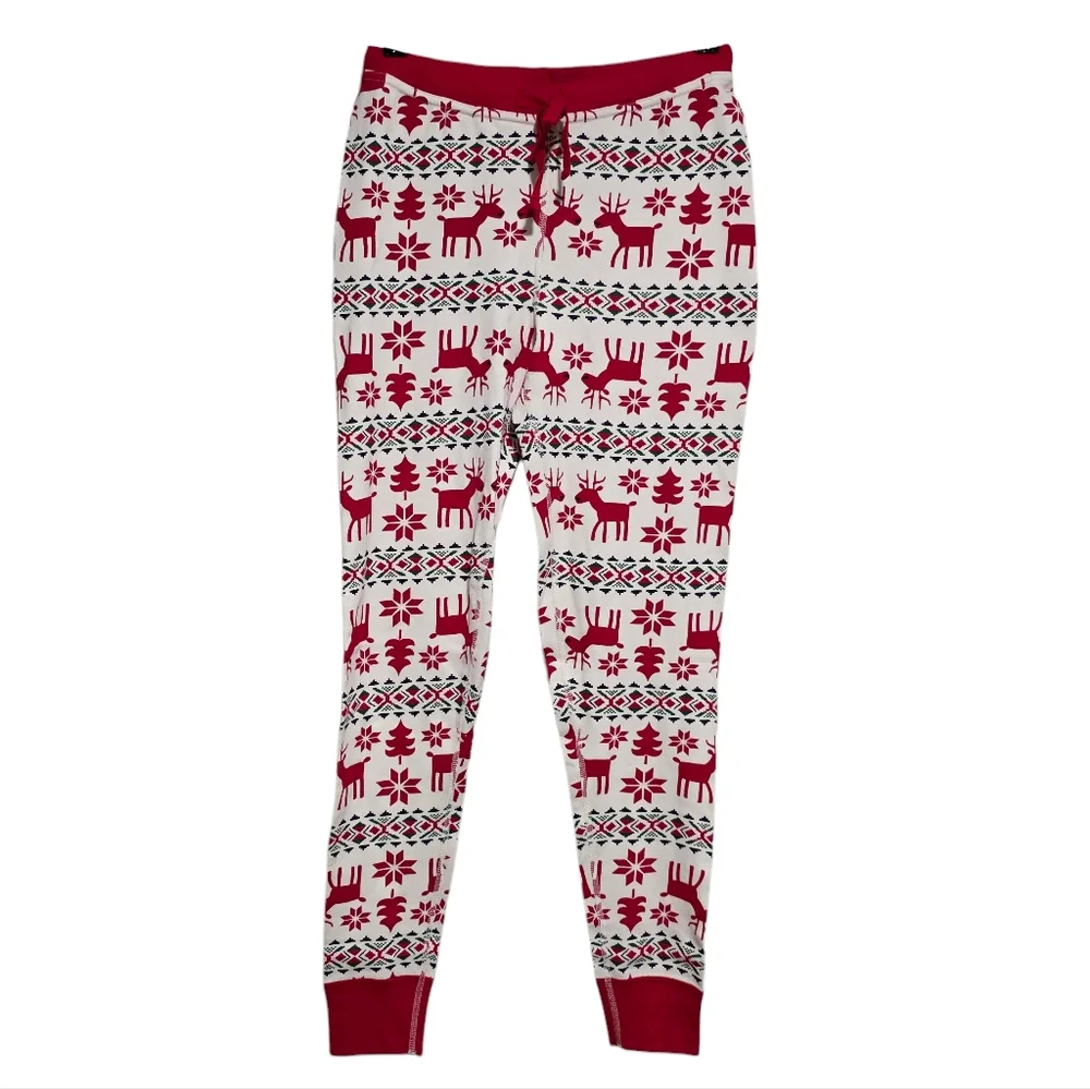 Hanna Andersson Long John Pajama Set in Dear Deer Size Small